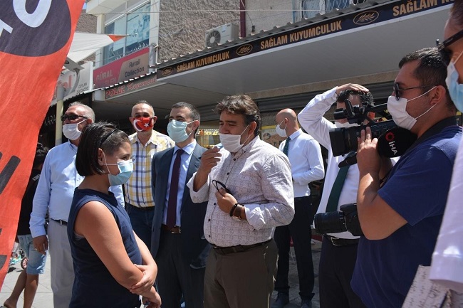 GURBETÇİLERE MASKE VE SOSYAL MESAFE DENETİMİ