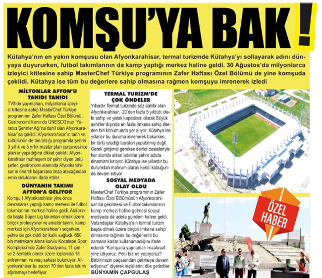 KOMŞUDAN ÖVGÜ DOLU SÖZLER