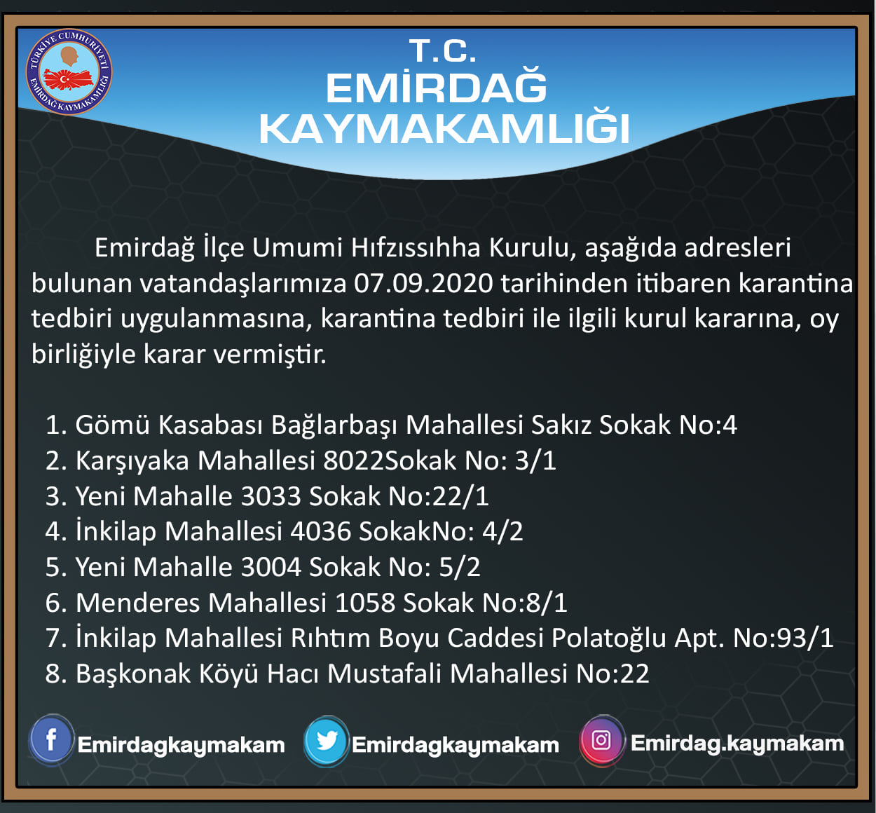 8 BİNA KARANTİNAYA ALINDI