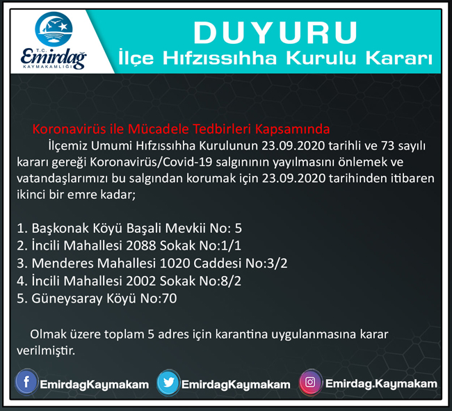 13 BİNA KARANTİNAYA ALINDI