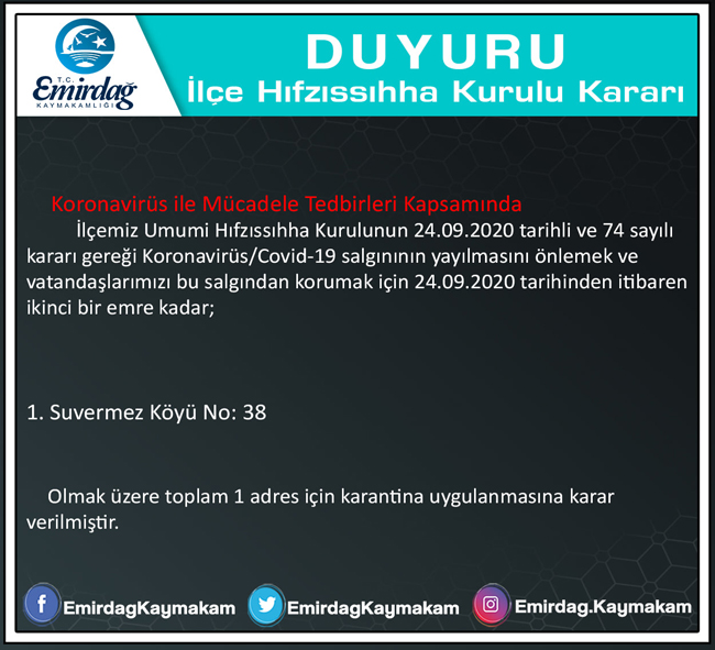 13 BİNA KARANTİNAYA ALINDI