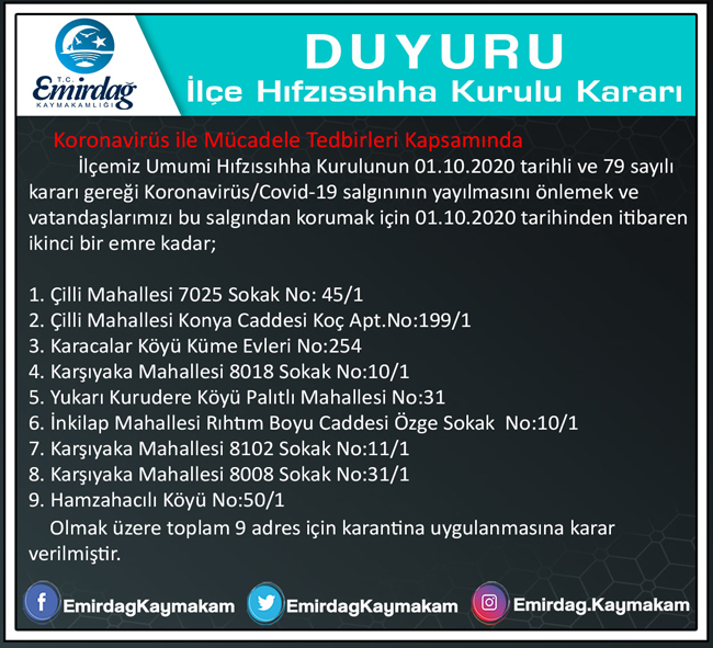 9 BİNA KARANTİNAYA ALINDI