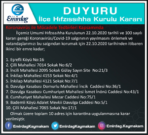 Emirdağ’da 19 bina için karantina kararı alındı