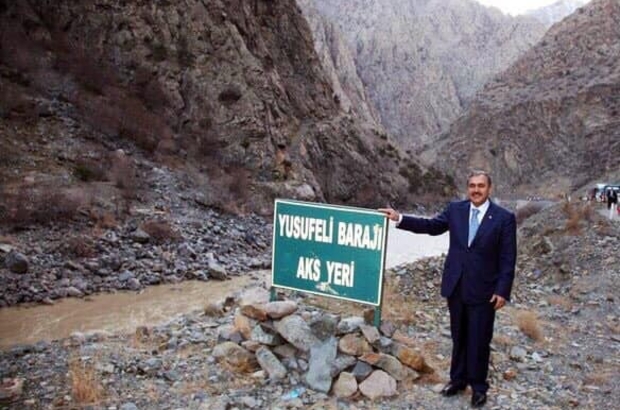 YUSUFELİ BARAJI'NDA SU SEVİYESİNİN YÜKSEKLİĞİ 106 METREYİ AŞTI