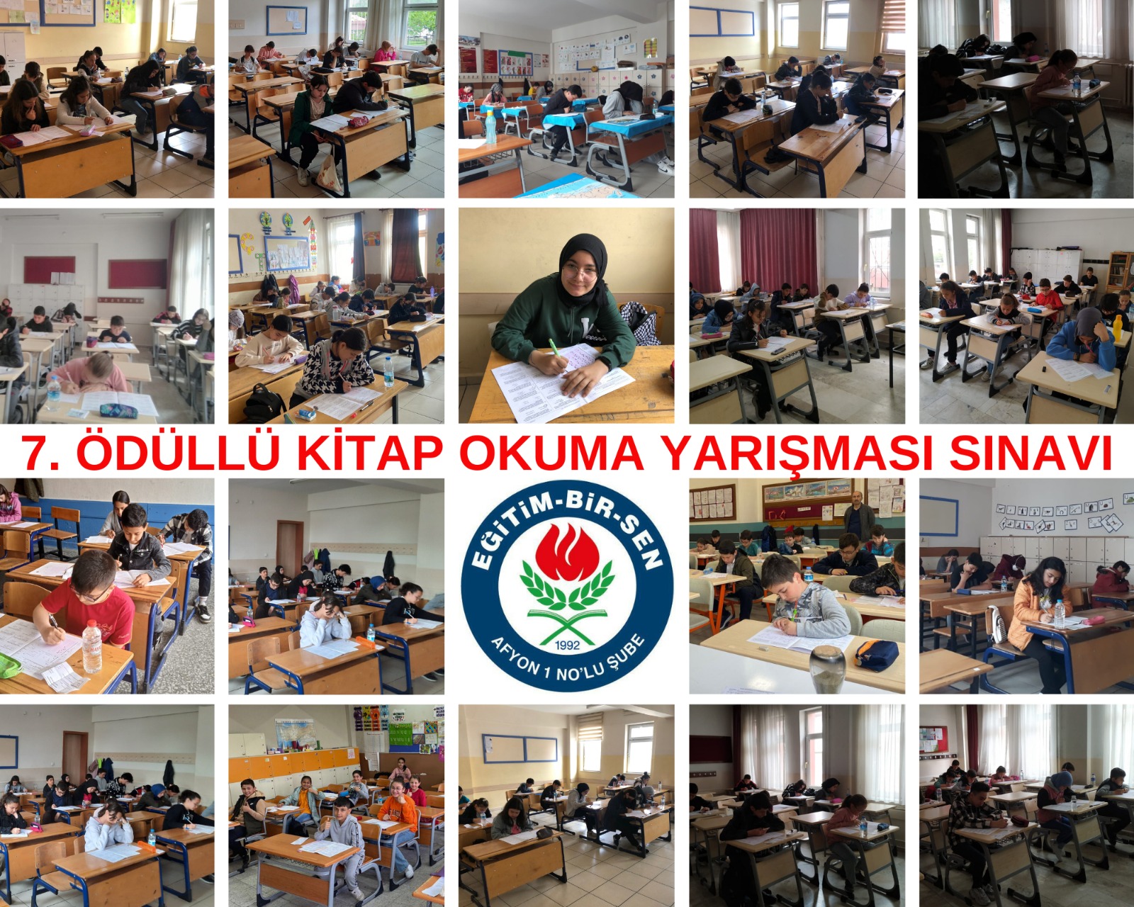 7. ÖDÜLLÜ KİTAP OKUMA YARIŞMASI'NIN SINAVI YAPILDI