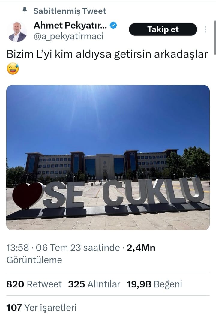 "BİZİM L'Yİ KİM ÇALDIYSA GETİRSİN"
