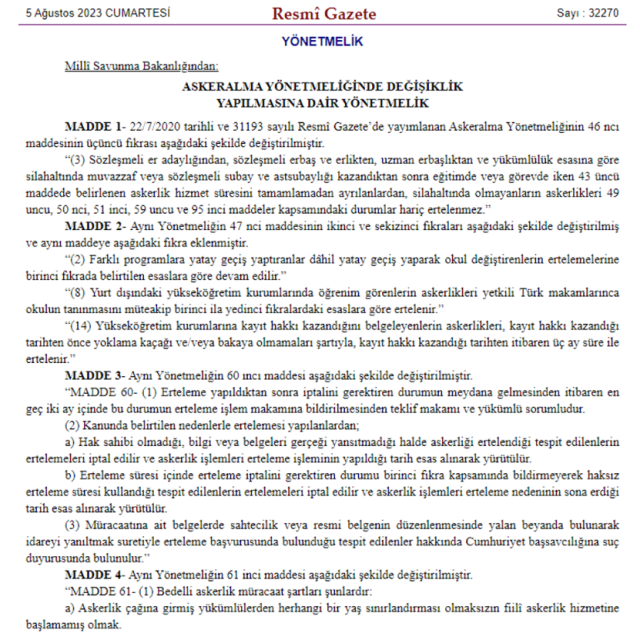 MİLYONLARI İLGİLENDİREN DEĞİŞİKLİK RESMİ GAZETE'DE YAYIMLANDI