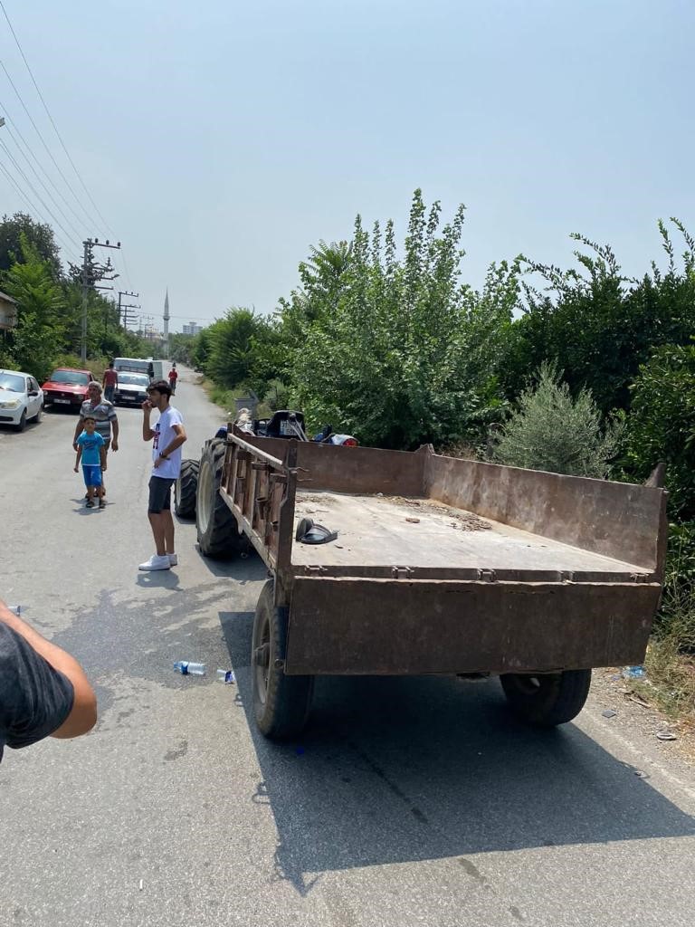 DÜŞTÜĞÜ TRAKTÖRÜN ALTINDA KALDI