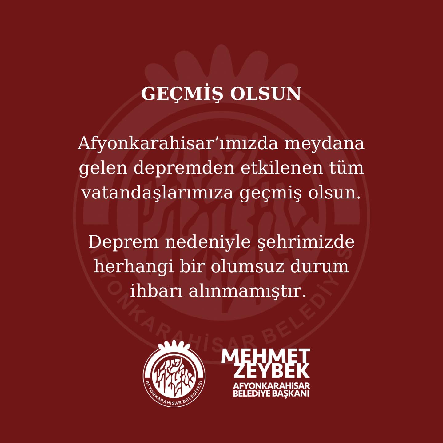 "HERHANGİ BİR OLUMSUZ İHBAR YOK"