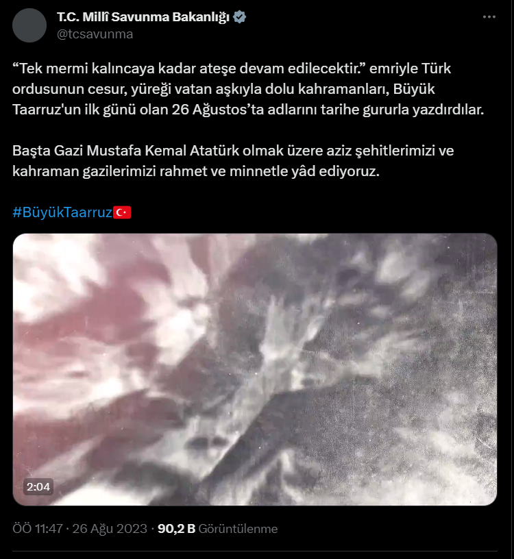MSB DEN BÜYÜK TAARRUZA ÖZEL PAYLAŞIM
