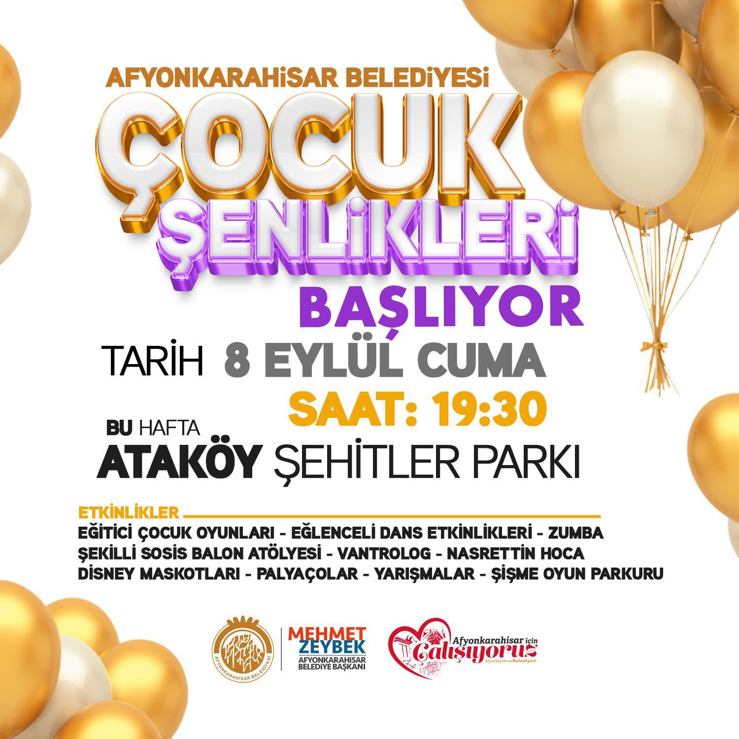 AFYONKARAHİSARLI ÇOCUKLAR DOYASIYA EĞLENECEK