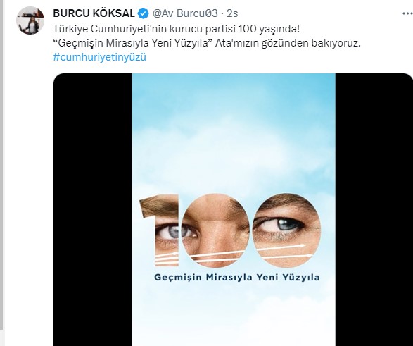 KÖKSAL'DAN 100. YIL MESAJI