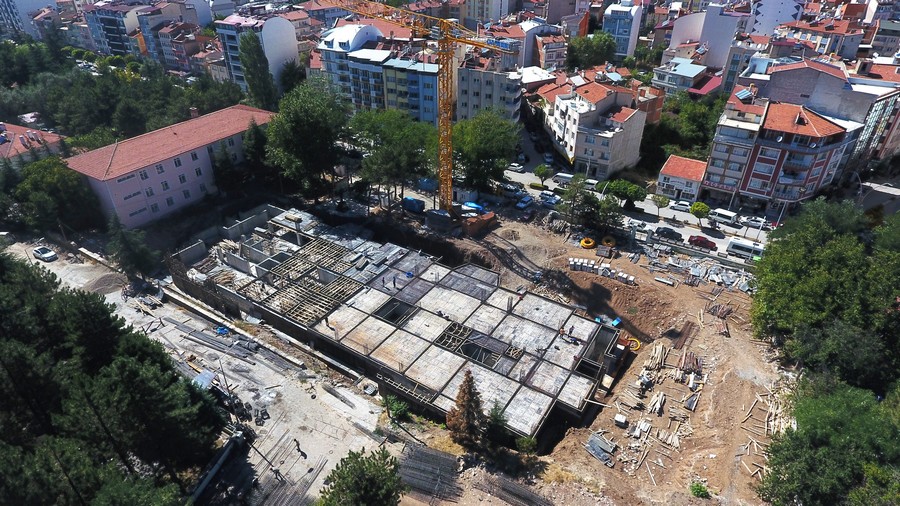 HİZMET BİNASI YAPIMI HIZLA SÜRÜYOR