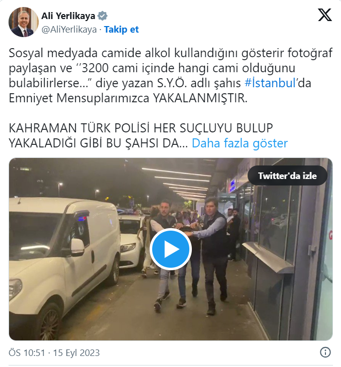 BAKAN YERLİKAYA DUYURDU