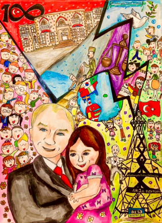ÇOCUKLAR 100. YILINDA CUMHURİYET’İN ENERJİSİNİ RESMETTİ