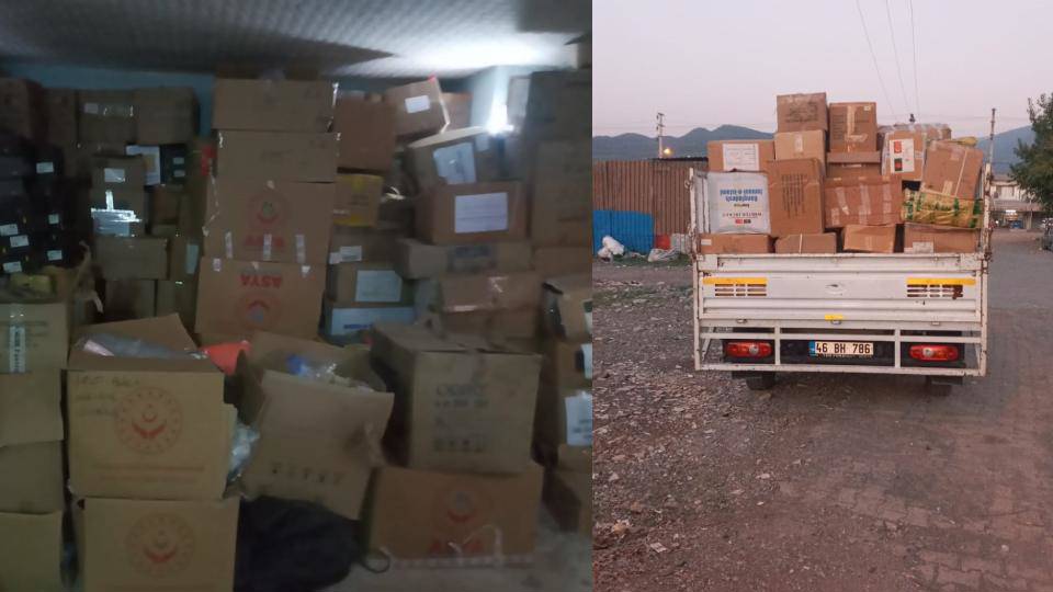 DEPREMZEDELER İÇİN GÖNDERİLEN YARDIMLARI SAKLADILAR