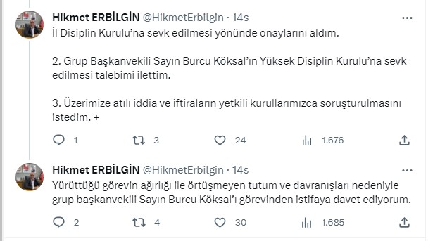 OLAYLI  KONGRE SONRASINDA ERBİLGİN'DEN FOTOĞRAFLI MESAJ