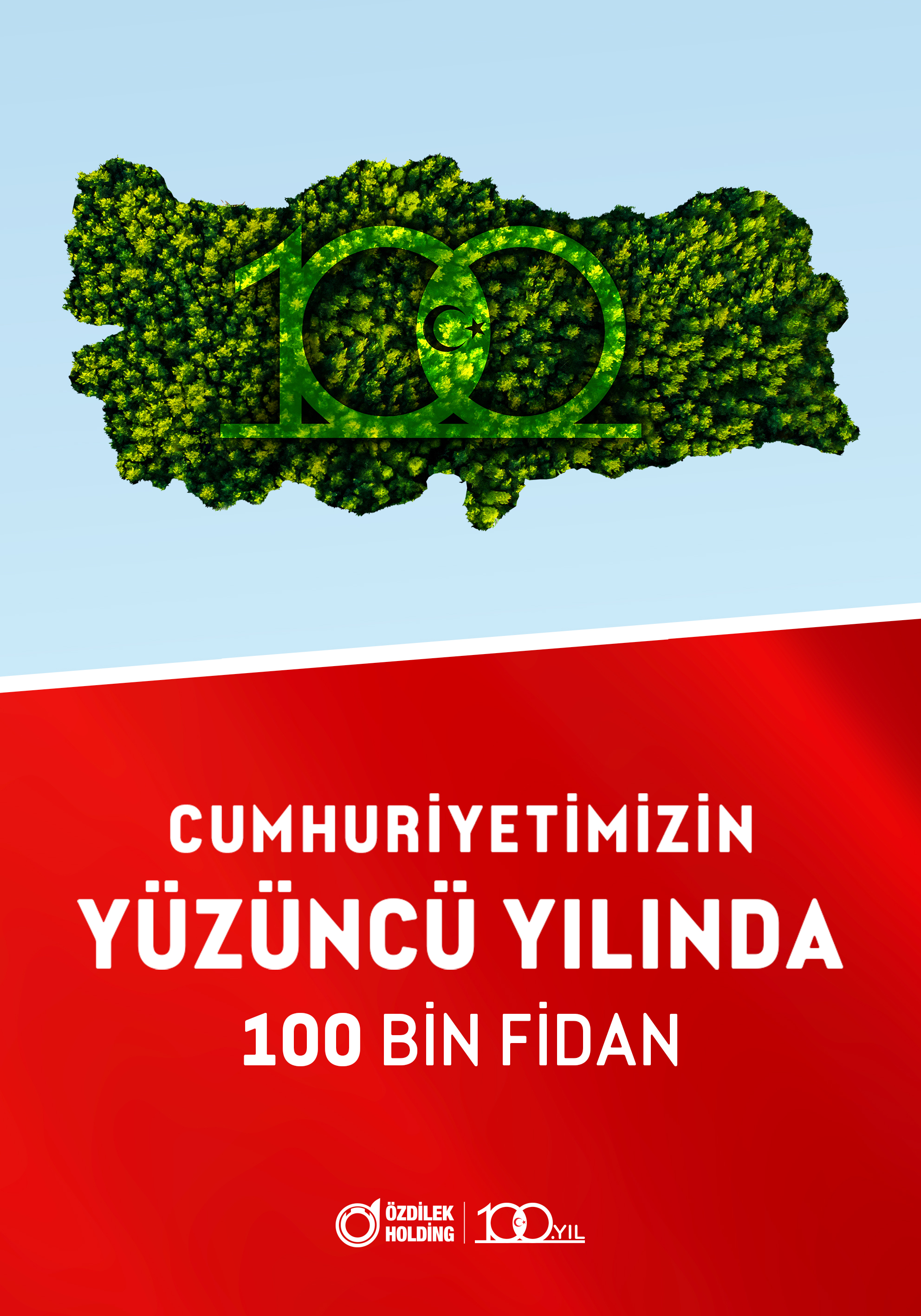CUMHURİYETİMİZİN 100. YILINDA 100 BİN FİDAN