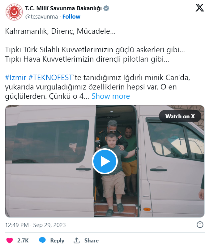 MSB MİNİK CAN'IN PİLOTLARLA BULUŞMA ANINI PAYLAŞTI