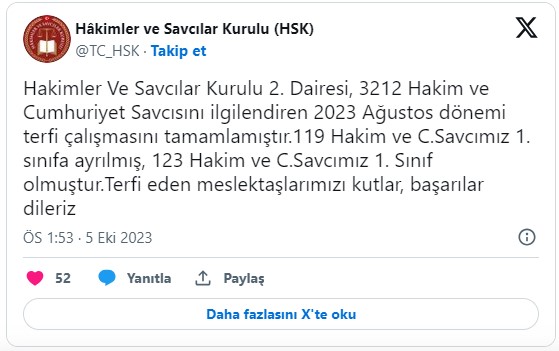 HSK, 2023 Ağustos dönemi terfi çalışmalarını tamamladı