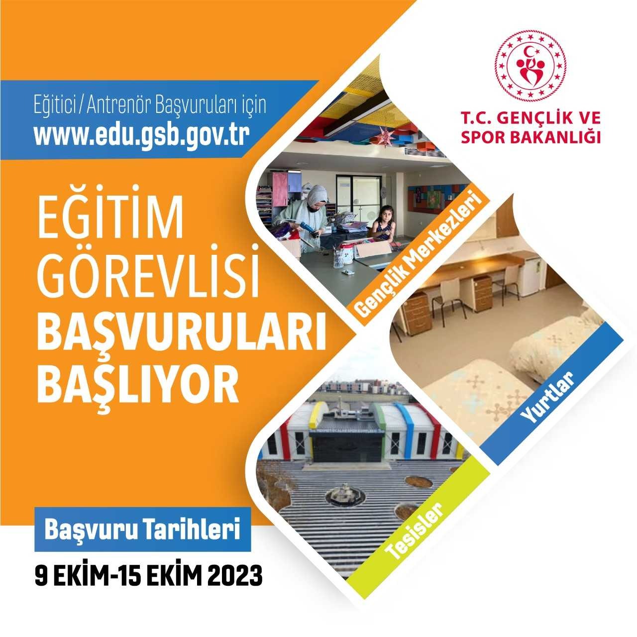 GENÇLİK VE SPOR İL MÜDÜRLÜĞÜ EĞİTİM GÖREVLİSİ ALACAK