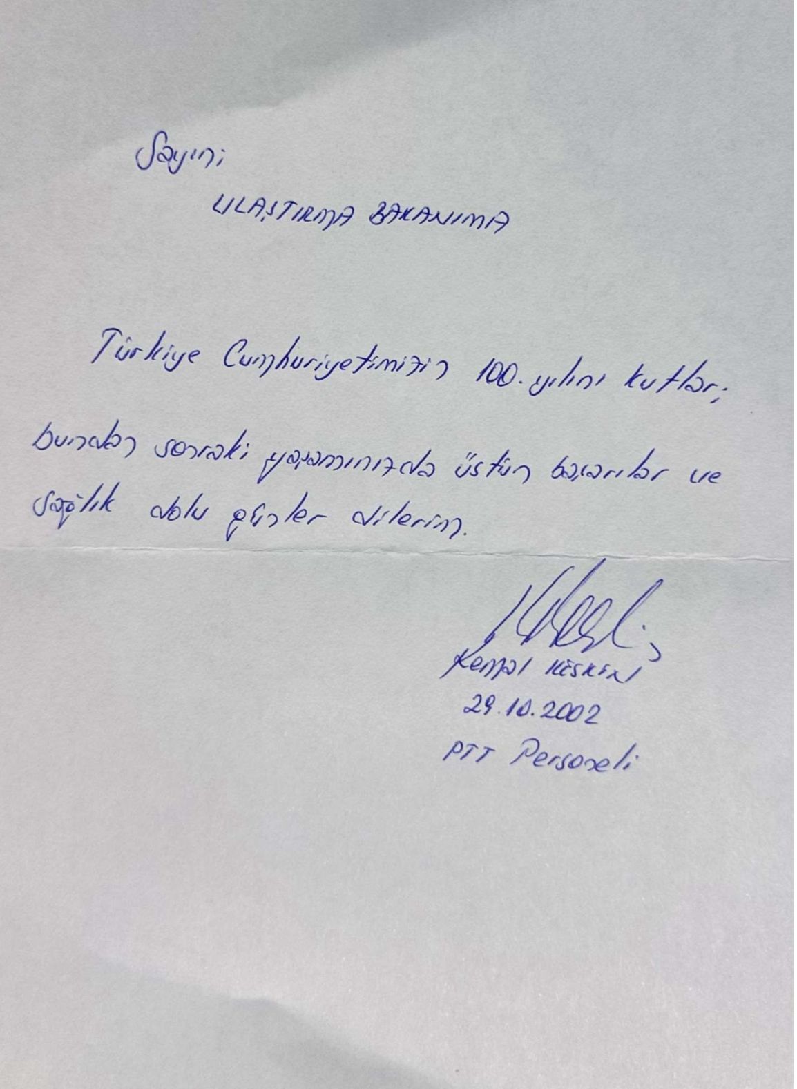 21 YIL ÖNCE YAZILAN MEKTUBA BAKANDAN GÖRÜNTÜLÜ CEVAP