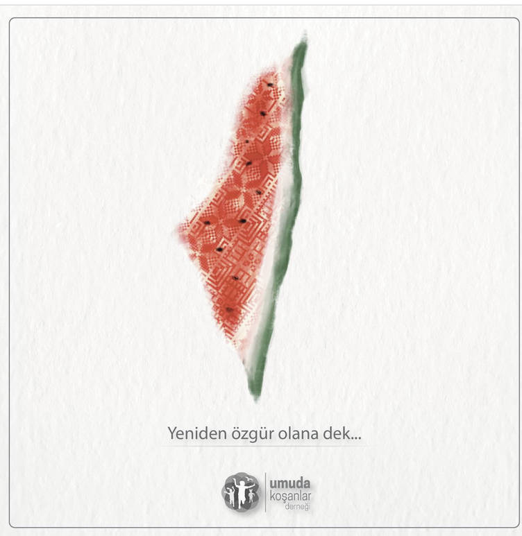 SANAT DÜNYASI FİLİSTİNLİLERE ÇİZİMLERİYLE DESTEK VERDİ
