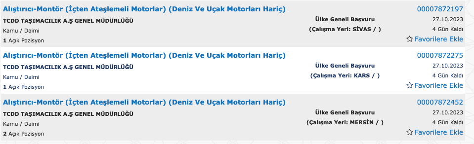 TCDD KAMUYA İŞÇİ ALIMI YAPACAK