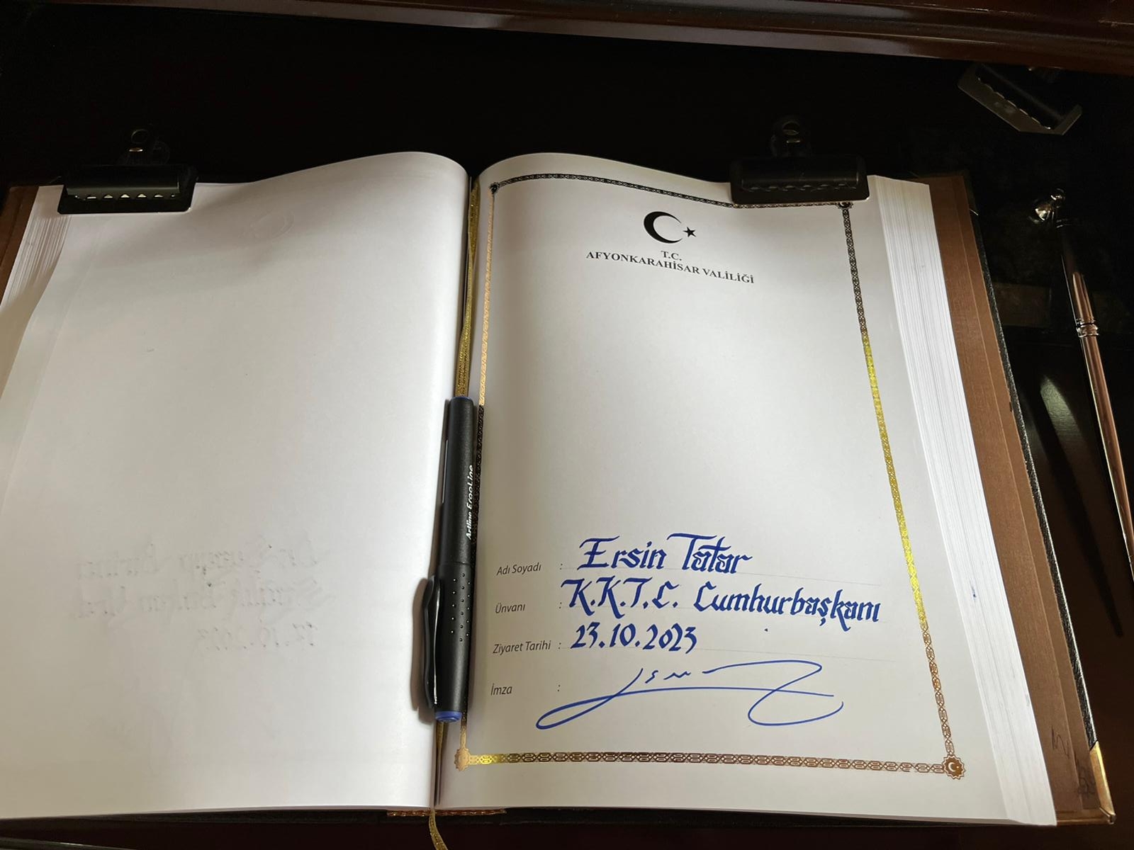 ERSİN TATAR VALİ YİĞİTBAŞI'NI ZİYARET ETTİ