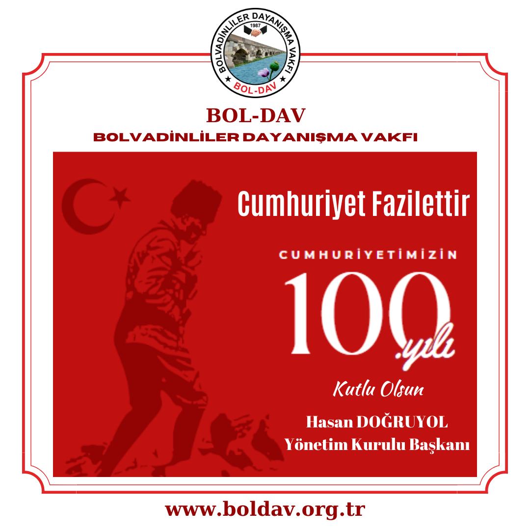 CUMHURİYET, ÖZGÜRLÜK, EŞİTLİK VE ADALETİN TEMSİLCİSİDİR