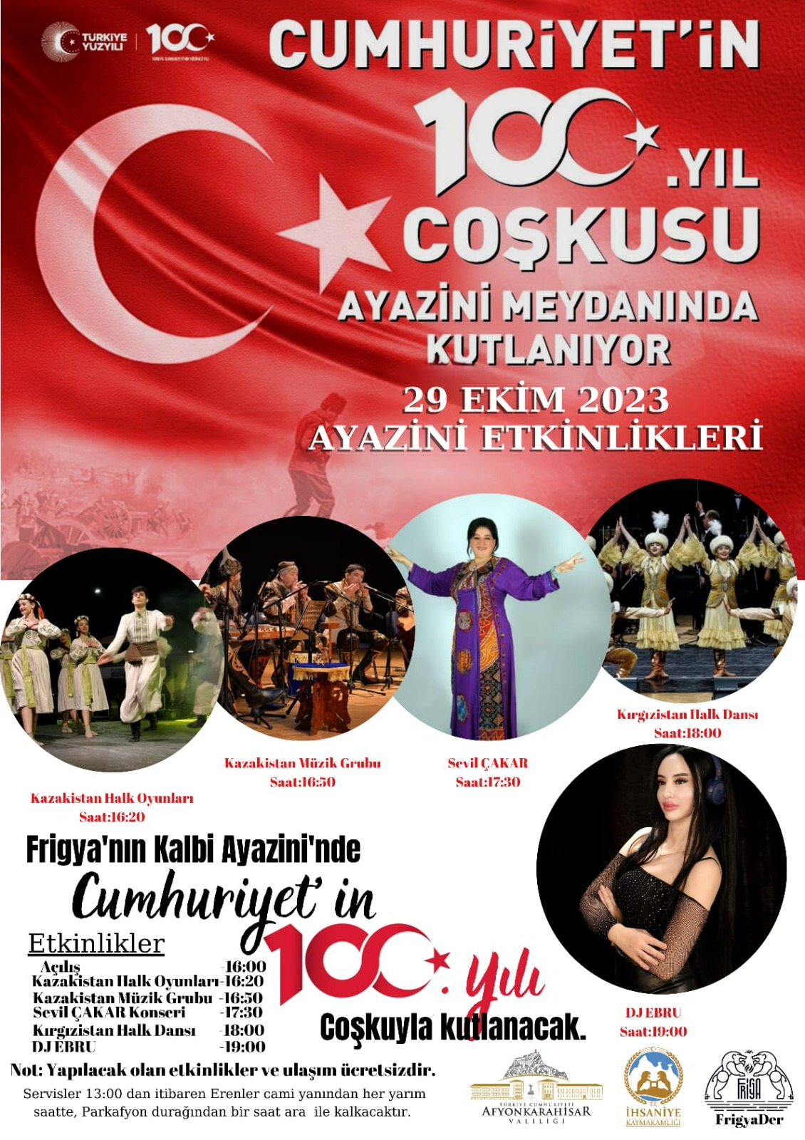 100. YIL COŞKUSU TARİHİ FRİGYA’YA TAŞINIYOR