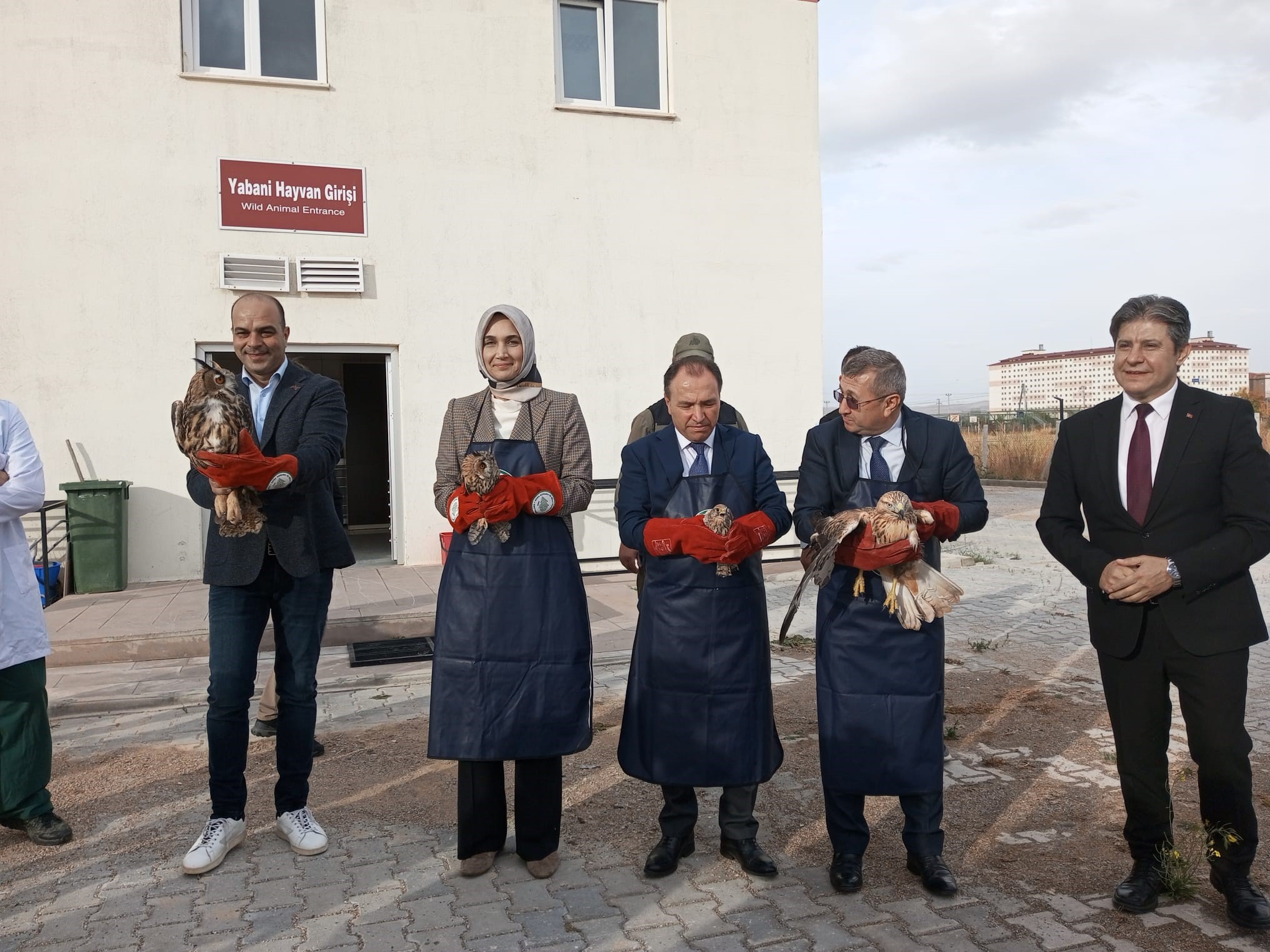 TEDAVİLERİ TAMAMLANAN YIRTICI KUŞLARI DOĞAYA PROTOKOL ÜYELERİ SALDI