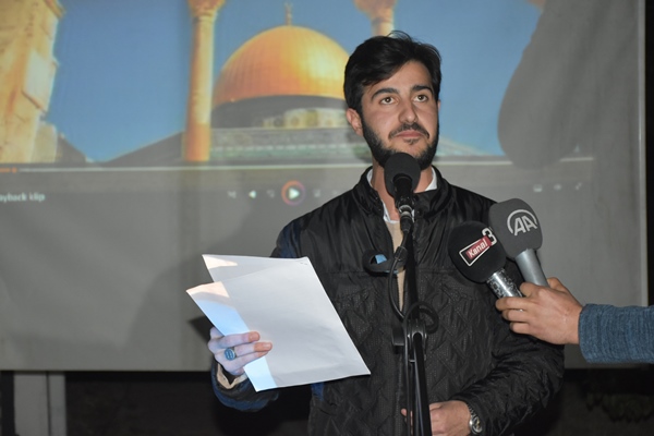 Afyon'da Üniversite Öğrencileri İsrail'i Protesto Etti