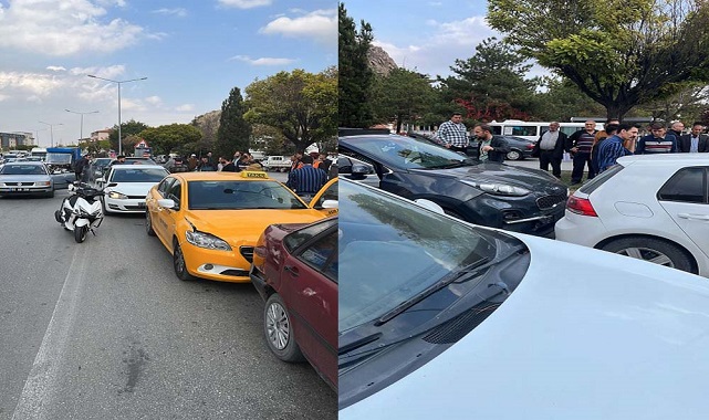 AFYON'DA ZİNCİRLEME KAZA YAŞANDI