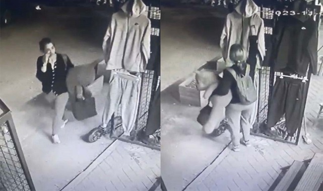HIRSIZLIK ANLARI GÜVENLİK KAMERASINA YANSIDI