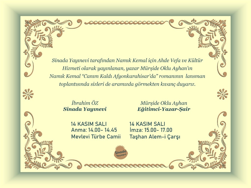 Namık Kemal'e Ahde Vefa Lansmanı