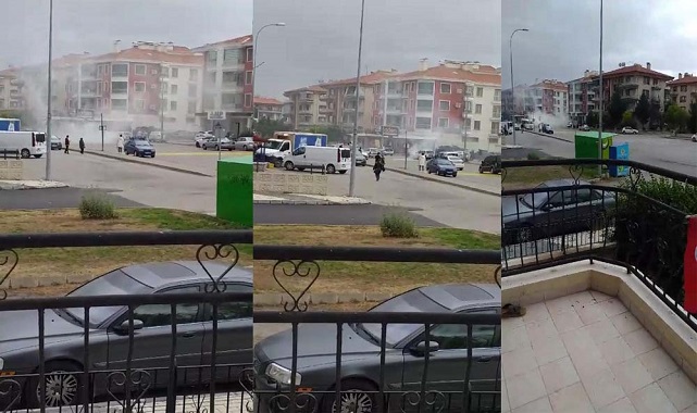 AFYON'DA OTOMOBİL ALEV TOPUNA DÖNDÜ