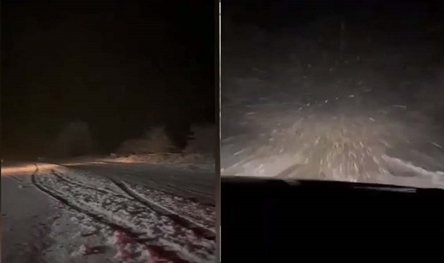 SÜRÜCÜLERİN DİKKATİNE…! BU YOLLAR KAR İLE KAPLI
