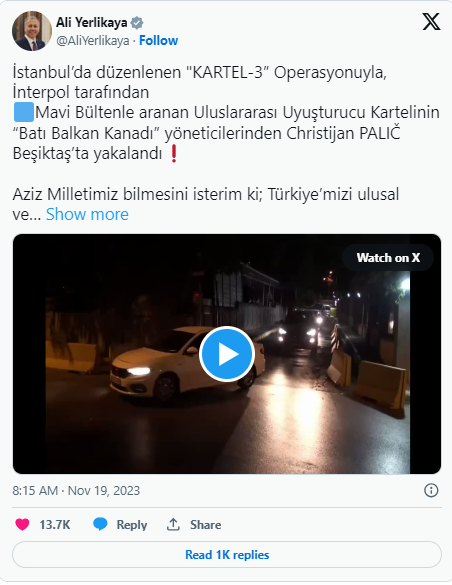 İÇİŞLERİ BAKANI ALİ YERLİKAYA AÇIKLADI: