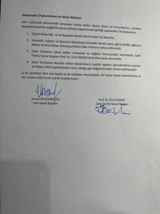 ÜMİT ÖZDAĞ GİZLİ ANLAŞMAYI PAYLAŞTI