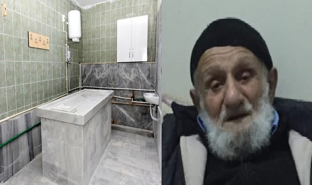 Ecel Yaşlı Adamı Gasilhane de Yakaladı. Babasını Yıkarken Hayatını Kaybetti