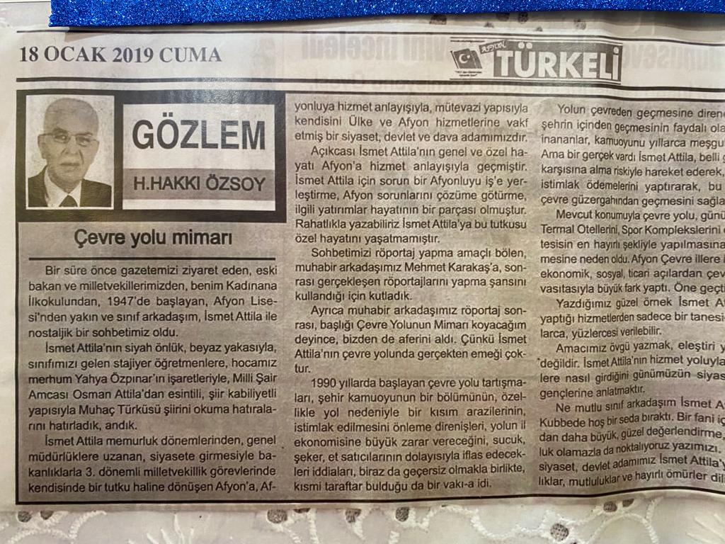 "BENİM İÇİN BİR SESSİZ KAHRAMANDIR" 