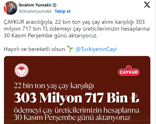 Bakan duyurdu: 30 Kasım'da hesaplara yatıyor
