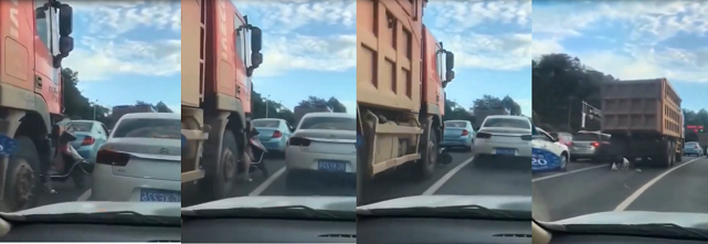 Kamyonun Altında Kaldı. Ölümden Kıl Payı Kurtuldu