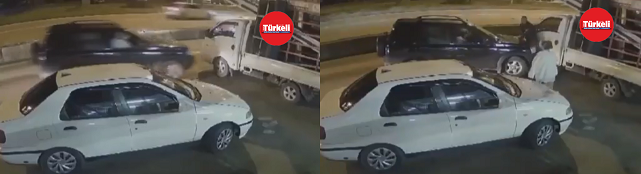 Şaka Gibi Kaza Yaşandı. Altmış Üç Saniyede İki Defa Aynı Araca Çarptı