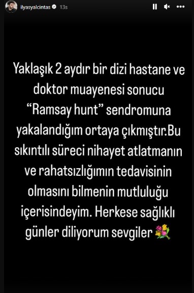Ünlü şarkıcı İlyas Yalçıntaş "Ramsay Hunt" sendromuna yakalandı!