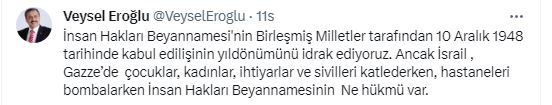 Eski Bakan Veysel Eroğlu'ndan Sert Tepki