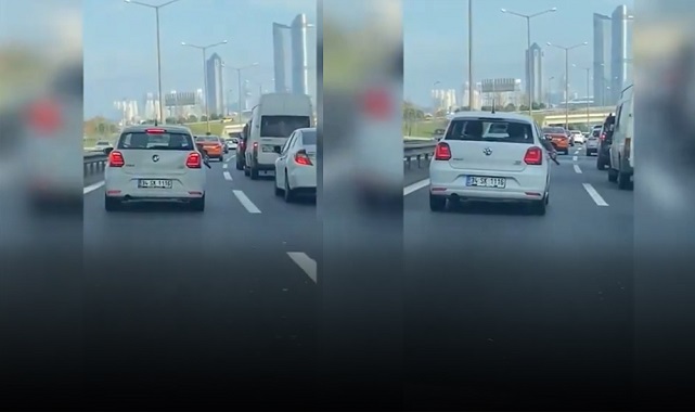 Haydutluğunda Bu Kadarına Pes Dedirtti. Otobanda Silah Göstererek İlerledi