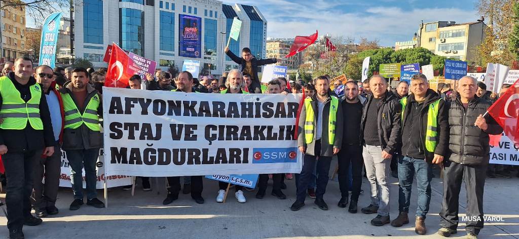 STAJ VE ÇIRAKLIK MAĞDURLARI 'BÜYÜK İSTANBUL MİTİNGİ'NDE BULUŞTU