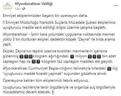 Vali Yiğitbaşı: Polis Ekiplerini Tebrik Etti